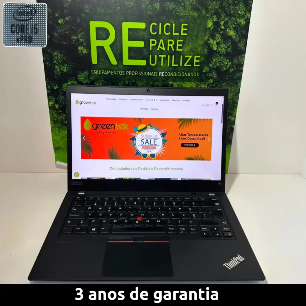 Lenovo ThinkPad T14, intel core i5-10ª, 8GB RAM, 256GB SSD, Windows 11 Pro - Grade A