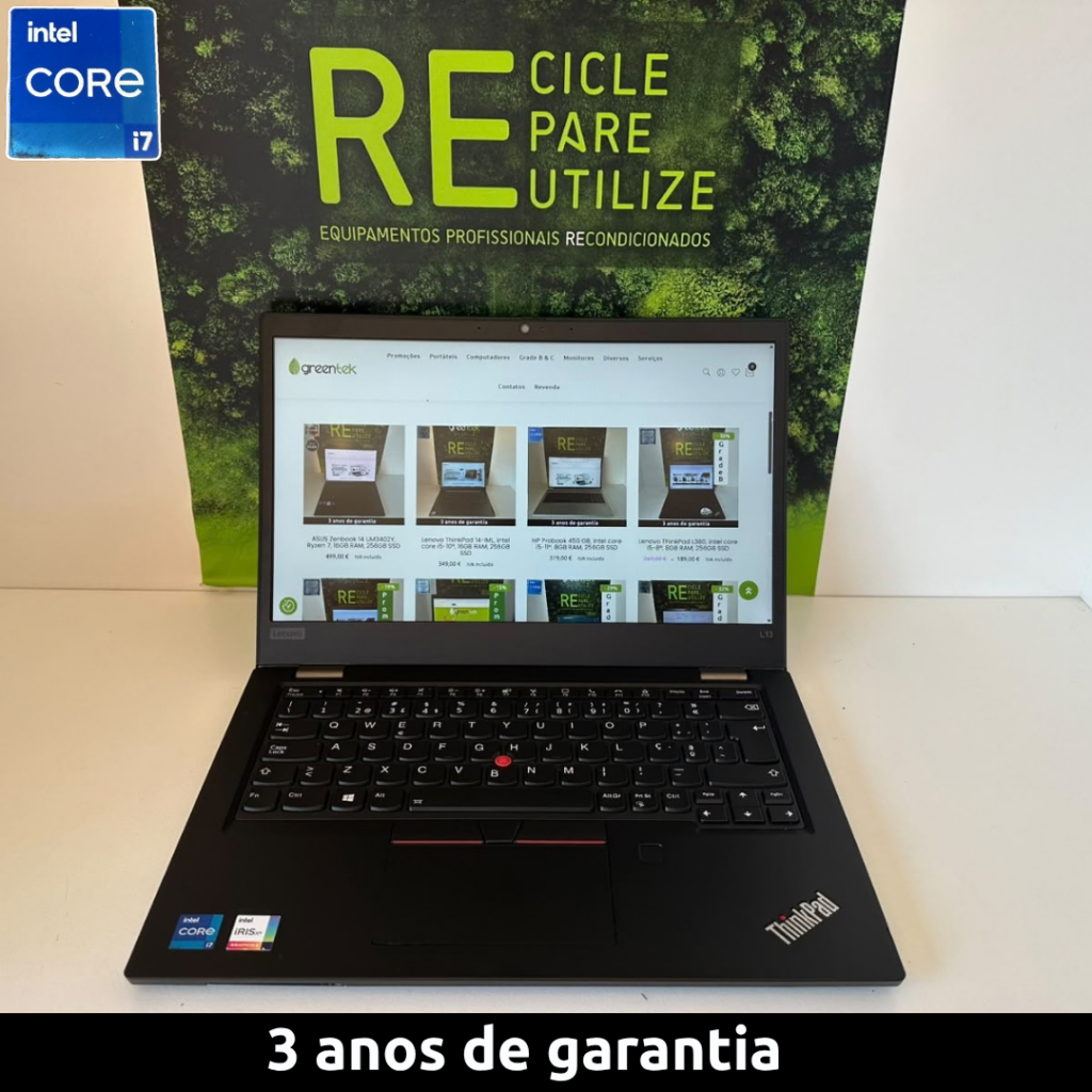 Lenovo ThinkPad L13 Gen2, intel coe i7-11ª, 16GB RAM, 256GB SSD, Windows 11 Pro - Grade A