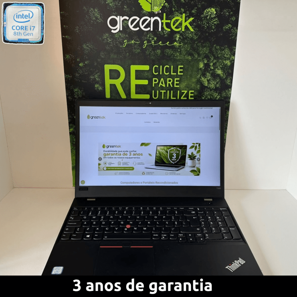 Lenovo ThinkPad T580, intel core i7-8ª, 8GB RAM, 256GB SSD, Windows 11 Pro - Grade A