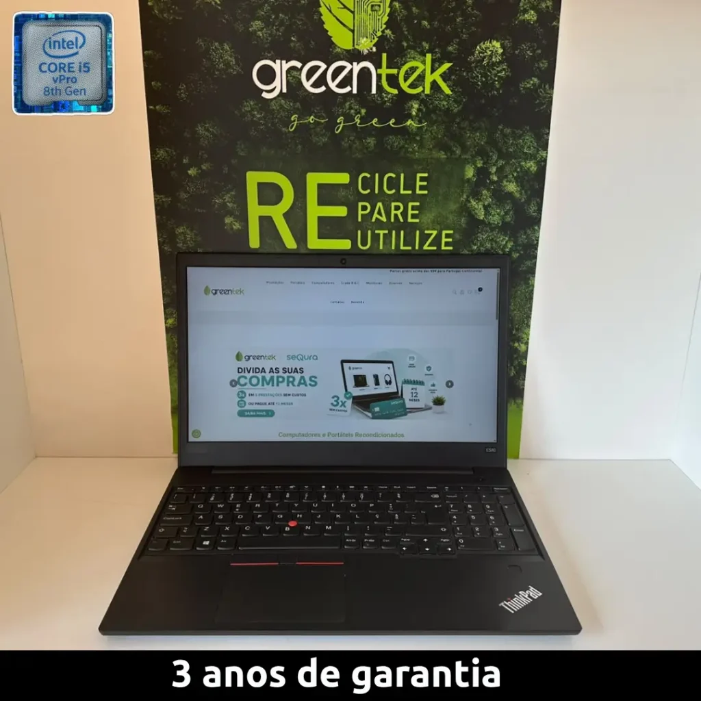 Lenovo ThinkPad E580, intel core i5-8ª, 8GB RAM, 256GB SSD, Windows 11 Pro - Grade A